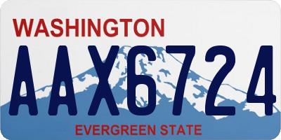 WA license plate AAX6724