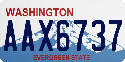 WA license plate AAX6737