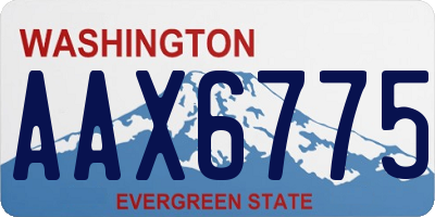 WA license plate AAX6775