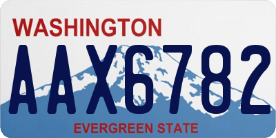 WA license plate AAX6782