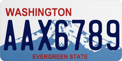 WA license plate AAX6789