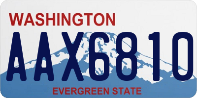 WA license plate AAX6810