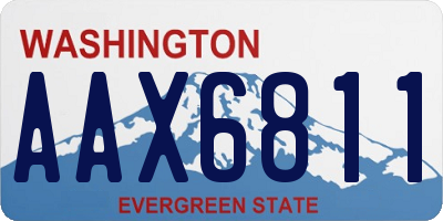 WA license plate AAX6811