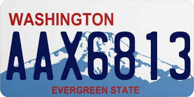 WA license plate AAX6813