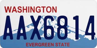 WA license plate AAX6814