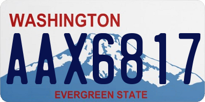 WA license plate AAX6817
