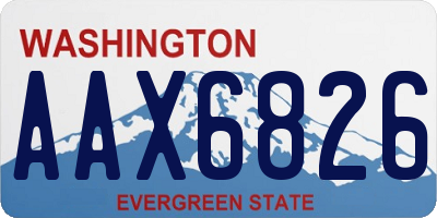WA license plate AAX6826