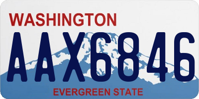 WA license plate AAX6846