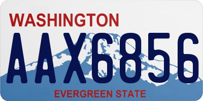 WA license plate AAX6856