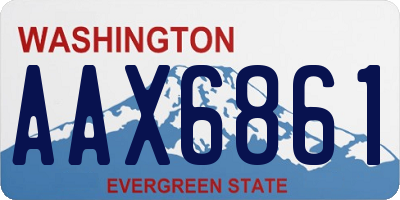 WA license plate AAX6861