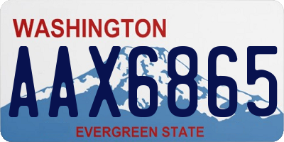 WA license plate AAX6865