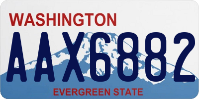 WA license plate AAX6882