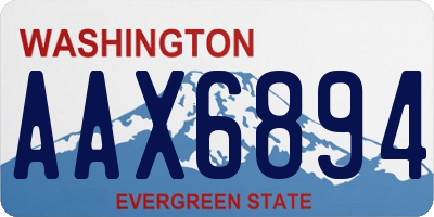 WA license plate AAX6894