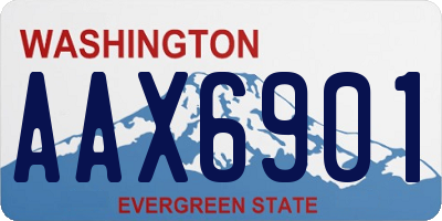 WA license plate AAX6901