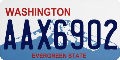 WA license plate AAX6902