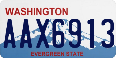 WA license plate AAX6913
