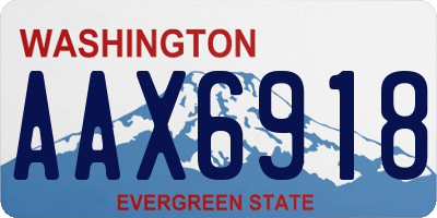 WA license plate AAX6918