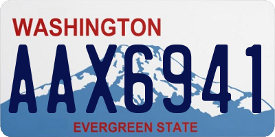 WA license plate AAX6941
