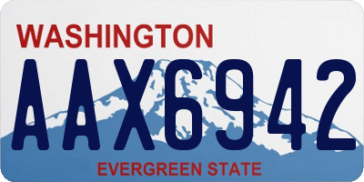 WA license plate AAX6942