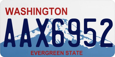 WA license plate AAX6952