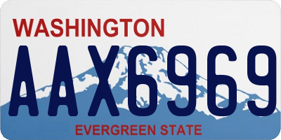 WA license plate AAX6969