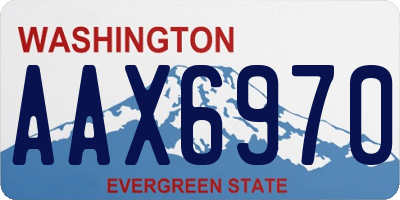 WA license plate AAX6970