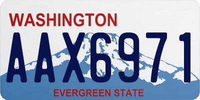 WA license plate AAX6971
