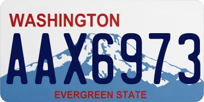 WA license plate AAX6973