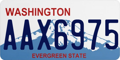 WA license plate AAX6975