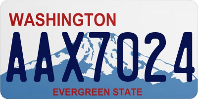WA license plate AAX7024