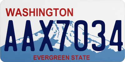 WA license plate AAX7034