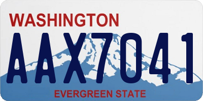 WA license plate AAX7041