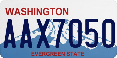 WA license plate AAX7050