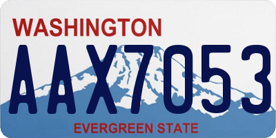 WA license plate AAX7053