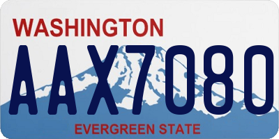 WA license plate AAX7080