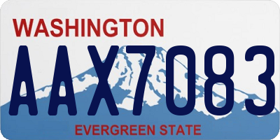 WA license plate AAX7083