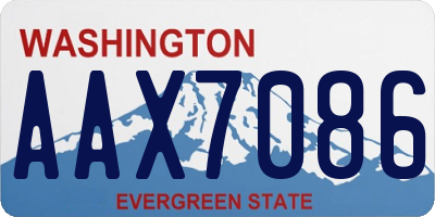 WA license plate AAX7086