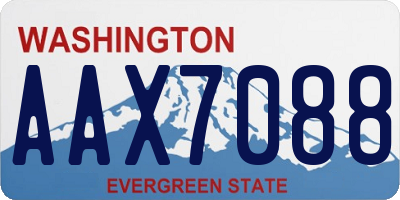 WA license plate AAX7088