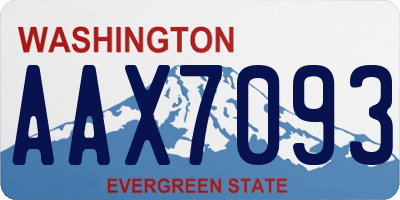 WA license plate AAX7093