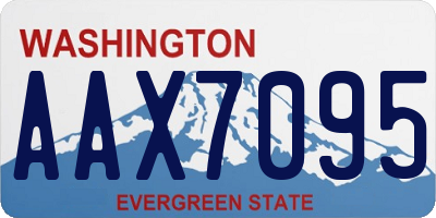 WA license plate AAX7095