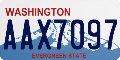 WA license plate AAX7097