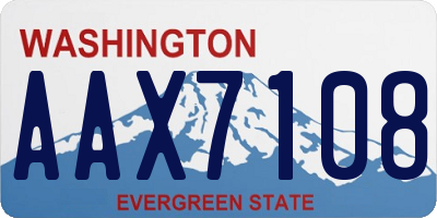WA license plate AAX7108