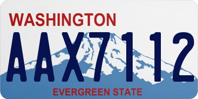 WA license plate AAX7112