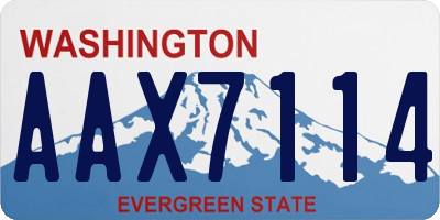 WA license plate AAX7114