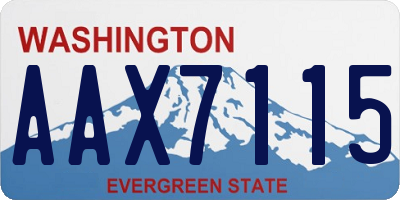 WA license plate AAX7115