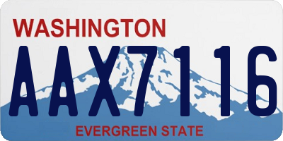 WA license plate AAX7116