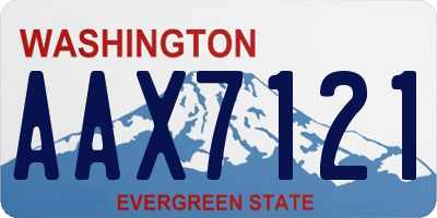 WA license plate AAX7121