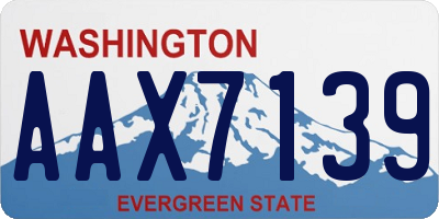 WA license plate AAX7139