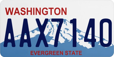 WA license plate AAX7140