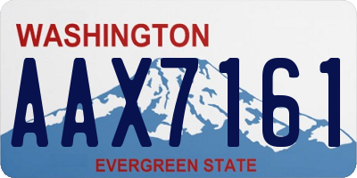 WA license plate AAX7161